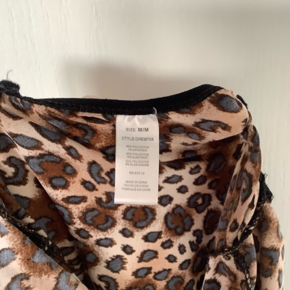 Brown and black cheetah print mini dress - Picture 3 of 3